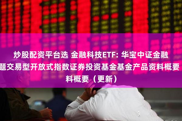 炒股配资平台选 金融科技ETF: 华宝中证金融科技主题交易型开放式指数证券投资基金基金产品资料概要(更新)