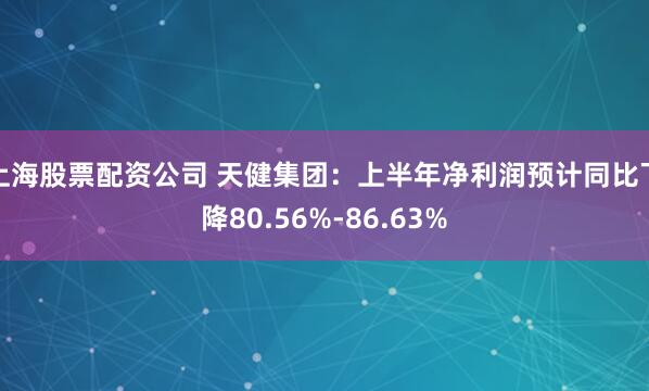 上海股票配资公司 天健集团：上半年净利润预计同比下降80.56%-86.63%